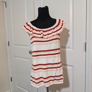 Striped Off-Shoulder Women's Top